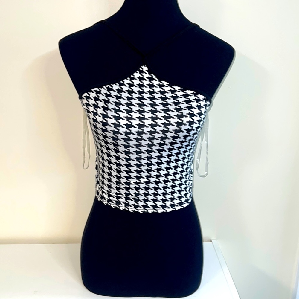 NWT Checkered Print Gaze Tank Size Small